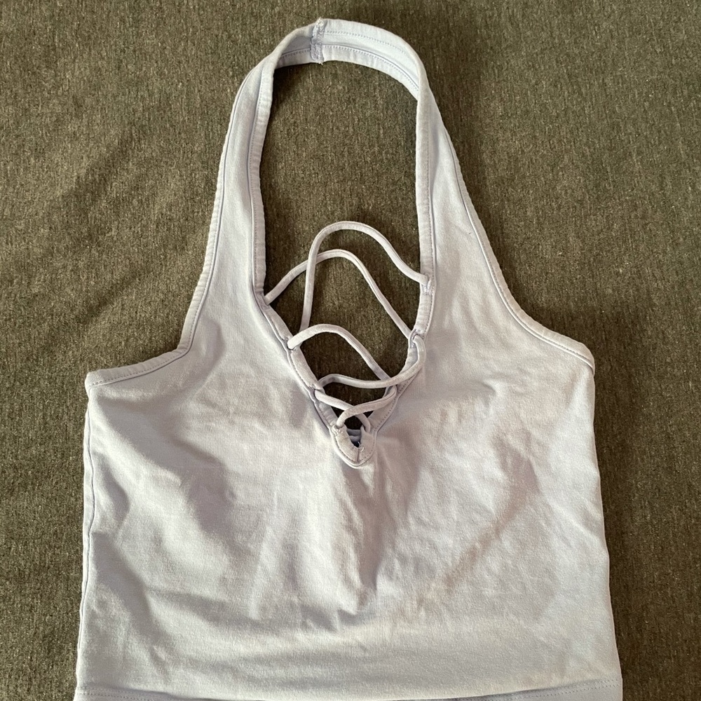 Cropped halter top